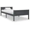 Image de Bedframe massief grenenhout grijs 100x200 cm322125