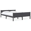 Image de Cadre de lit sans matelas bois massif de pin gris 140x200 cm