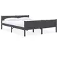 Image de Cadre de lit sans matelas bois massif de pin gris 160x200 cm