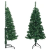Image de Sapin de Noël Artificiel d'Angle Arbre de Noël Décoration de Noël Jardin Patio Arrière-cour Extérieur Salon Intérieur Vert 120 cm PVC 329162
