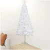Image de Sapin de Noël artificiel d angle Blanc 210 cm PVC