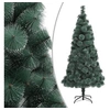 Image de Sapin de Noël Artificiel avec Support Arbre de Noël Décoration de Noël Jardin Patio Arrière-cour Extérieur Salon Vert 180 cm PET
