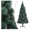 Image de Sapin de Noël Artificiel avec Support Arbre de Noël Décoration de Noël Jardin Patio Arrière-cour Extérieur Salon Vert 210 cm PET