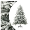 Image de Sapin de Noël artificiel à flocons de neige Vert 240 cm PVC/PE