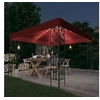 Image de Prieel met LED-lichtslinger 3x3 m wijnrood3070297