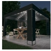 Image de Prieel met dubbel dak en LED-lichtslinger 3x3 m antracietkleur3070304