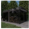 Image de Tonnelle avec moustiquaire et lumières LED 4x3x2,73m Anthracite