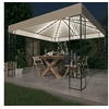 Image de Prieel met LED-lichtslinger 3x3 m stof cràmekleurig3070326