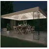 Image de Prieel met LED-lichtslinger 3x4 m stof cràmekleurig3070328