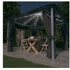 Image de Prieel met gordijn LED-lichtslinger 3x3 m aluminium antraciet3070333
