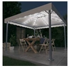 Image de Prieel met LED-lichtslinger 300x300 cm aluminium cràmekleurig3070342