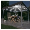 Image de Prieel met LED-lichtslinger 300x300 cm aluminium antracietkleur3070343