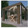 Image de Prieel met gordijn en LED-lichtslinger 3x3 m taupe3070349