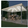 Image de Prieel met LED-lichtslinger 400x300 cm aluminium cràmekleurig3070351