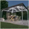 Image de Prieel met LED-lichtslinger 400x300 cm aluminium antracietkleur3070352