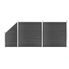 Image de Schuttingpanelenset 446x(105-186) cm HKC zwart 3070438