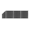 Image de Schuttingpanelenset 619x(105-186) cm HKC zwart 3070439