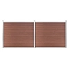 Image de Schuttingpanelenset 353x146 cm HKC bruin 3070451