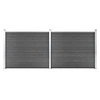Image de Schuttingpanelenset 353x146 cm HKC zwart 3070459