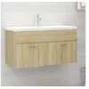 Image de Armoire d évier et lavabo intégré Chêne sonoma Bois ingénierie