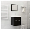 Image de Ensemble de meubles de salle de bain Noir Aggloméré
