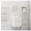 Image de Ensemble de meubles de salle de bain Blanc brillant Aggloméré