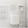 Image de Ensemble de meubles de salle de bain Blanc brillant Aggloméré