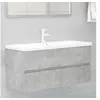 Image de Armoire d évier avec lavabo intégré Gris béton Aggloméré