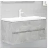 Image de Armoire d évier et lavabo intégré gris béton bois d ingénierie