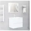 Image de Meubles de salle de bain blanc bois d ingénierie