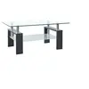 Image de Table Basse Table d'Appoint Table de Canapé Bout de Canapé Salle de Séjour Salon Intérieur Gris et Transparent 95x55x40 cm Verre Trempé
