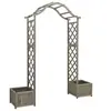 Image de Bois Pin Massif Pergola de Jardin avec Jardinière Arche de Pergola Décoration Entrée Allée de Jardin Patio 316392