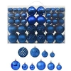 Image de Ensemble de Boules de Noël 100 pcs Décoration d'Arbre de Noël Ornement de Vacances Décoration de Noël Jardin Patio Terrasse Extérieur Bleu