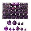 Image de Ensemble de Boules de Noël 100 pcs Décoration d'Arbre de Noël Ornement de Vacances Décoration de Noël Jardin Patio Terrasse Extérieur Violet