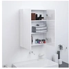 Image de Badkamerkast met spiegel 60x15x75 cm MDF glanzend wit331525