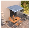 Image de Luifel automatisch uittrekbaar 300x250 cm blauw en wit3068866