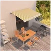 Image de Luifel handmatig uittrekbaar 350x250 cm geel en wit3068878