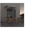 Image de Luifel handmatig uittrekbaar met LED 350x250 cm cràmekleurig3068882
