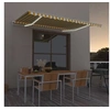 Image de Luifel handmatig uittrekbaar met LED 450x300 cm geel en wit3068923