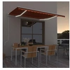 Image de Luifel automatisch met LED windsensor 450x300 cm oranje bruin3068935