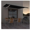 Image de Luifel handmatig uittrekbaar met LED 500x300 cm antracietkleur3068944