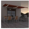 Image de Luifel automatisch met LED windsensor 600x300 cm oranje bruin3068975
