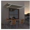 Image de Luifel handmatig uittrekbaar met LED 400x350 cm cràmekleurig3068982