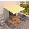 Image de Luifel automatisch uittrekbaar 400x350 cm geel en wit3068988