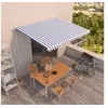 Image de Luifel automatisch uittrekbaar 450x350 cm blauw en wit3069006