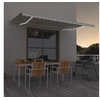Image de Luifel handmatig uittrekbaar met LED 500x350 cm cràmekleurig3069022
