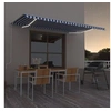 Image de Luifel automatisch met LED en windsensor 500x350 cm blauw wit3069031