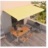 Image de Luifel handmatig uittrekbaar 600x350 cm geel en wit3069038
