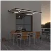 Image de Luifel handmatig uittrekbaar met LED 350x250 cm cràmekleurig3069082
