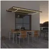 Image de Luifel automatisch met LED en windsensor 400x350 cm geel en wit3069193